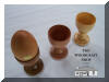 Egg cups in Huon Pine, Blackwood, Sassafras and Myrtle 